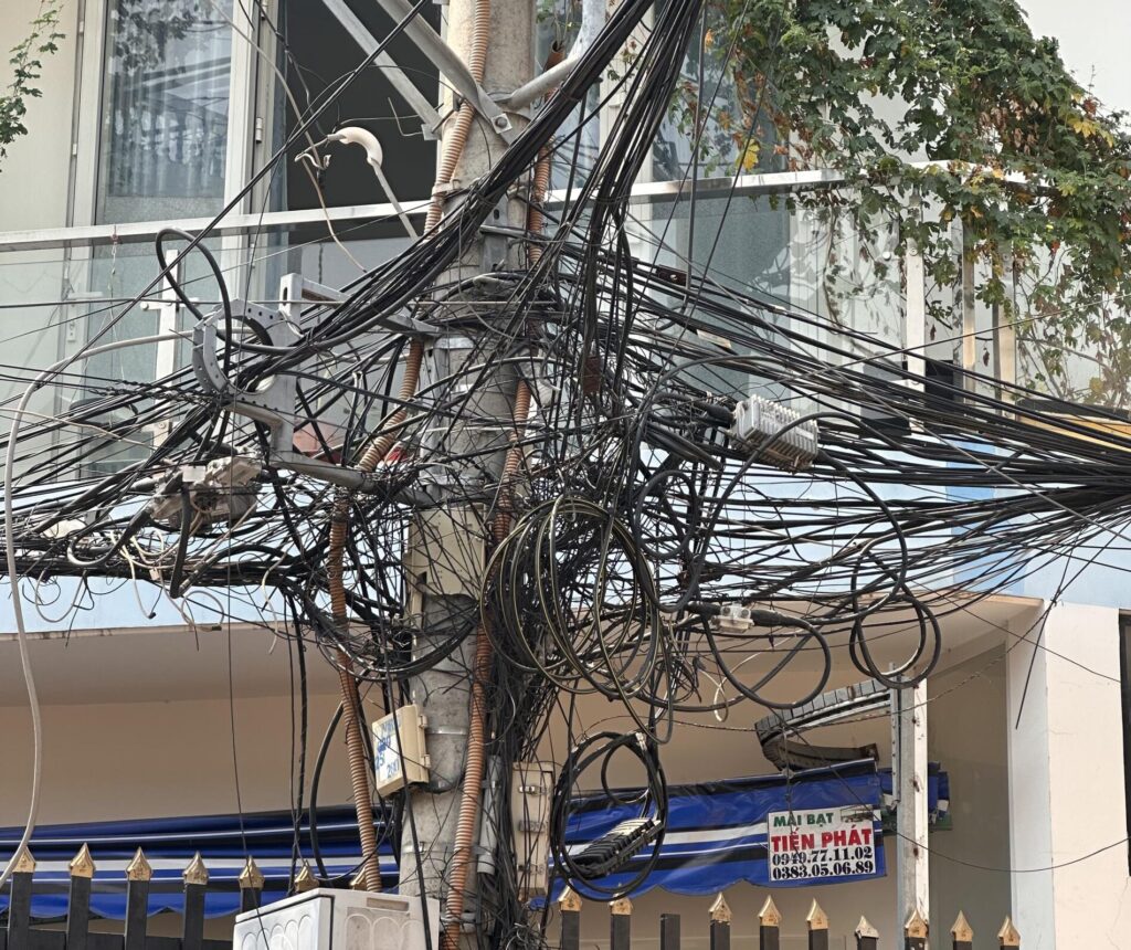 Typical Telephone/Internet wires